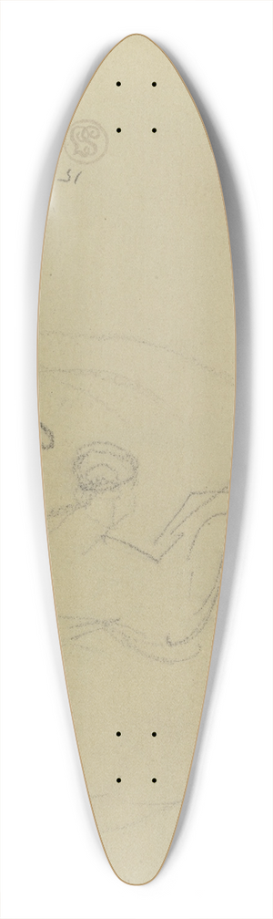 Gustav Schraegle - Figure in the round 39.3 inch art pintail longboard deck