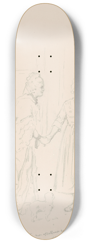 Charles Baugniet - Genre Scene 8.25 inch art skate deck