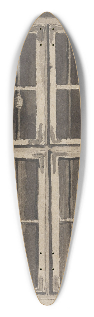 Gustav Wentzel - Figure Behind a Barred Window 39.3 inch art pintail longboard deck