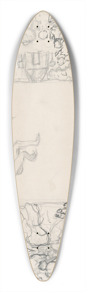 Gustv Mall - Tree of Injustice (Beggar and Jesuit) 39.3 inch art pintail longboard deck