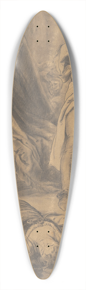 Gyula Benczr - Historical Scene 39.3 inch art pintail longboard deck Gyula Benczr - Historical Scene 39.3 inch art pintail longboard deck