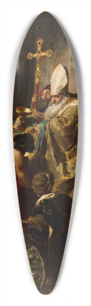 Gyula Benczr - The Baptism of Vajk 39.3 inch art pintail longboard deck Gyula Benczr - The Baptism of Vajk 39.3 inch art pintail longboard deck