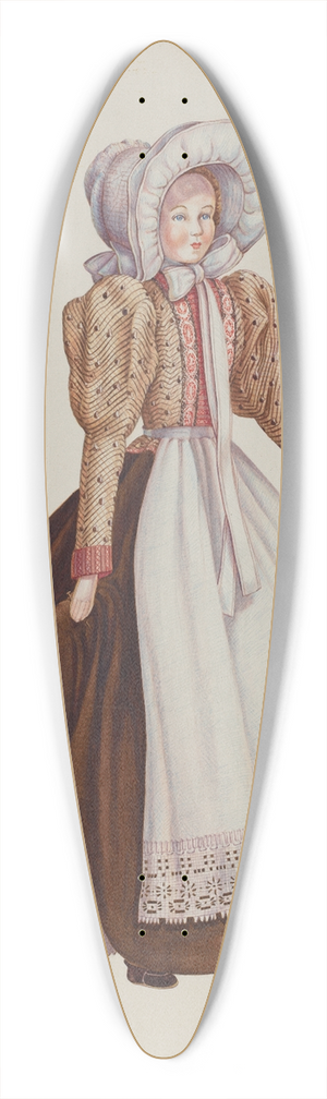 Hal Blakeley - Doll  Lilla Rosella Hatch 39.3 inch art pintail longboard deck