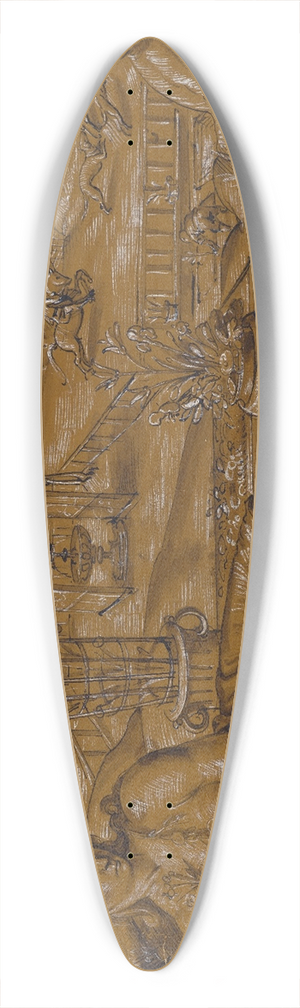 Hans Bock the Elder - Allegory of Spring 39.3 inch art pintail longboard deck