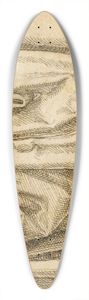 Hans Brosamer - Study of a Hanging Drapery 39.3 inch art pintail longboard deck