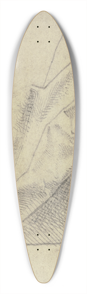 Hans Brosamer - Study of folds 39.3 inch art pintail longboard deck