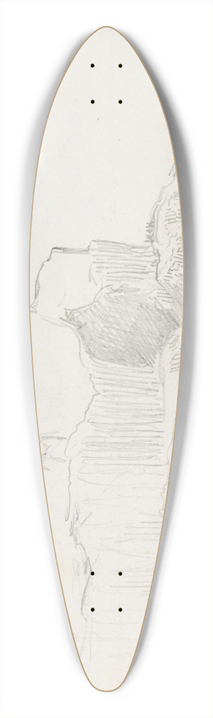 Hans Gude - Fingals Cave; Staffa sett fra sr 39.3 inch art pintail longboard deck Hans Gude - Fingals Cave; Staffa sett fra sr 39.3 inch art pintail longboard deck