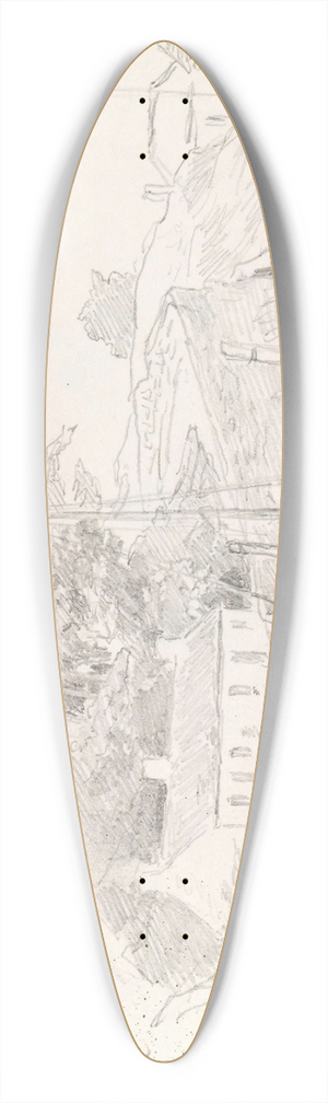 Hans Gude - Fra Oban 39.3 inch art pintail longboard deck