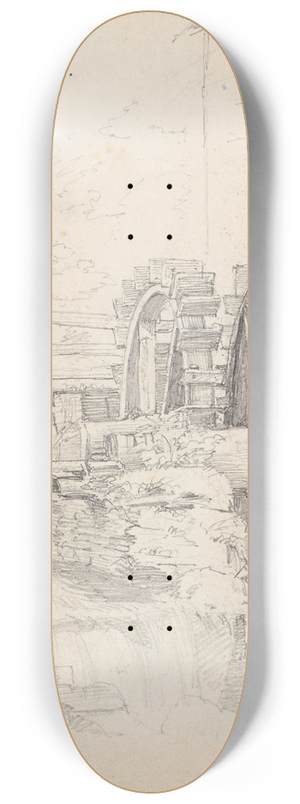 Adolph Tidemand - Winkelsmhle ved Dssel 8.25 inch art skate deck