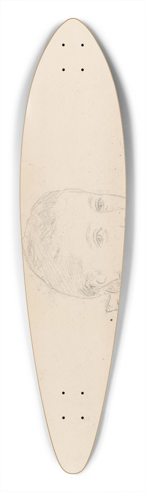 Hans Gude - Portrait of young woman 39.3 inch art pintail longboard deck