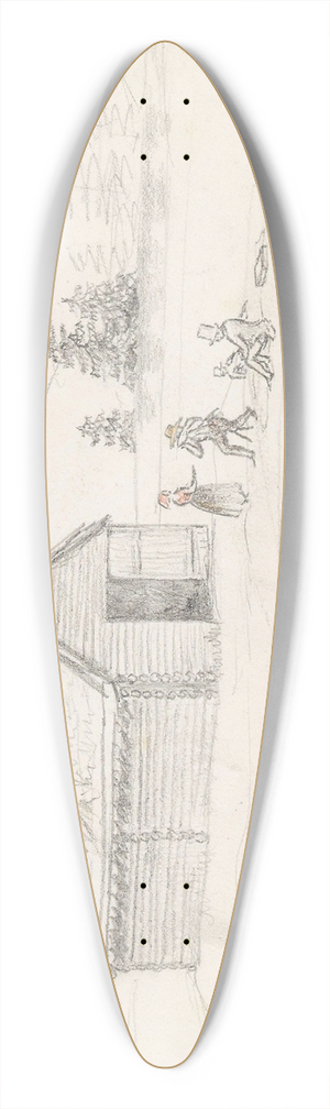 Hans Gude - Rast mellom Granvin og Ulvik 39.3 inch art pintail longboard deck Hans Gude - Rast mellom Granvin og Ulvik 39.3 inch art pintail longboard deck