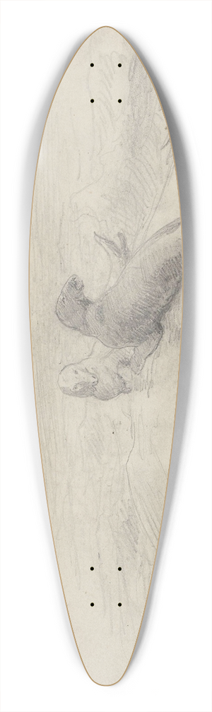 Hans Gude - Seler, Ghren 39.3 inch art pintail longboard deck