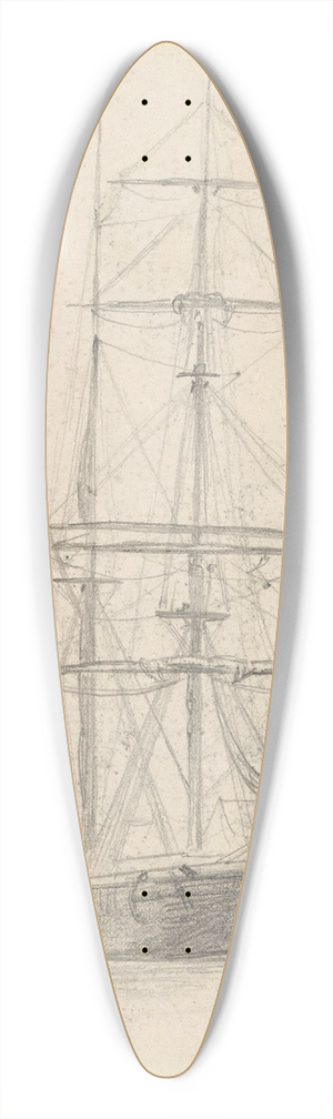 Hans Gude - Skonnertbriggen Madamen 39.3 inch art pintail longboard deck