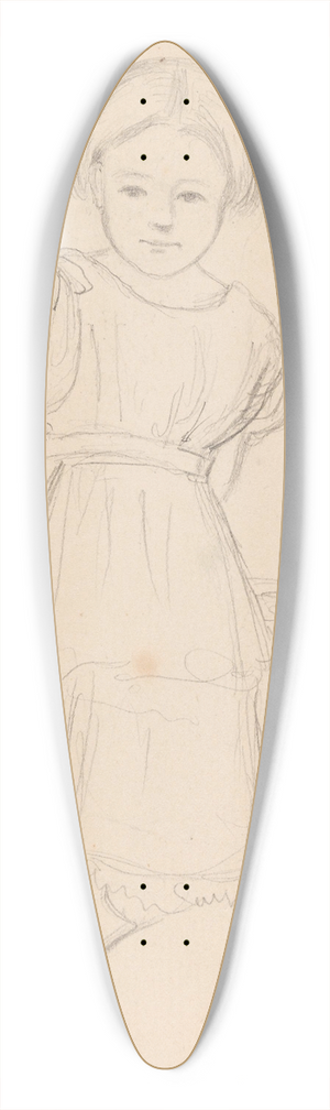 Hans Gude - Stende jente 39.3 inch art pintail longboard deck