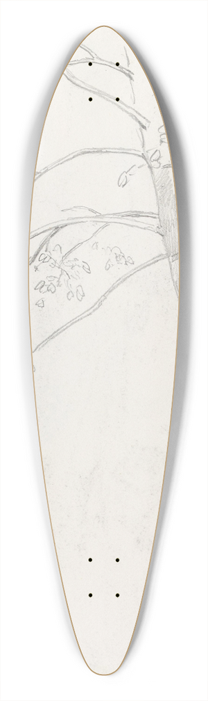 Hans Gude - Trestudie, Bad Sachsa 39.3 inch art pintail longboard deck