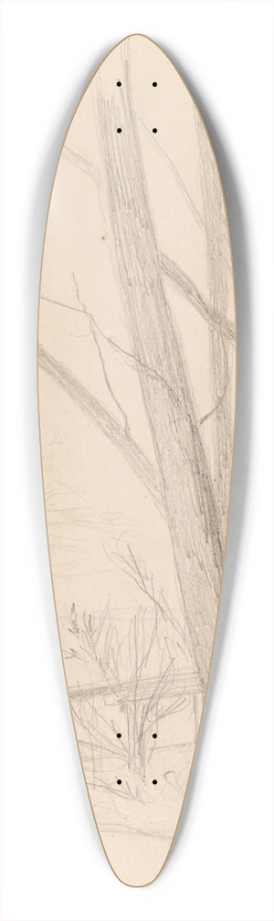 Hans Gude - Trr i landskap 39.3 inch art pintail longboard deck