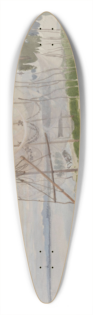 Hans Gude - Untitled 39.3 inch art pintail longboard deck