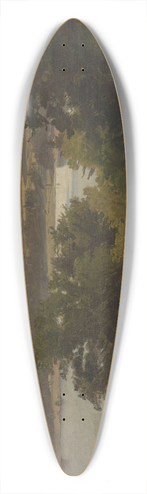 Hans Gude - View of the Mondsee 39.3 inch art pintail longboard deck
