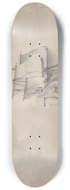 Charles Brooking - The Flagship of a Commander in Chief 8.25 inch art skate deck