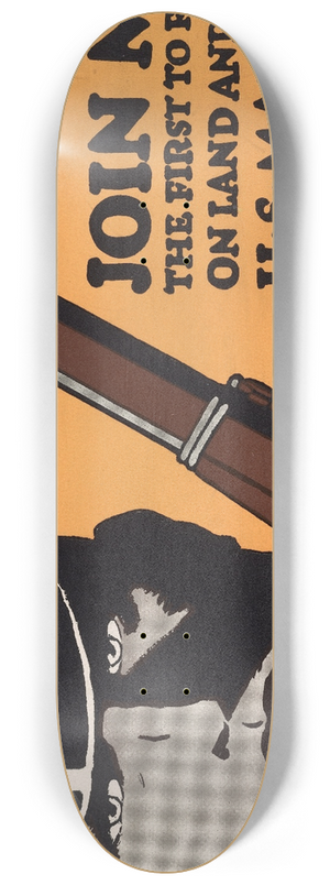 Charles Buckles Falls - Join me  the first to fight on land and sea  U.S. Marines 8.25 inch art skate deck