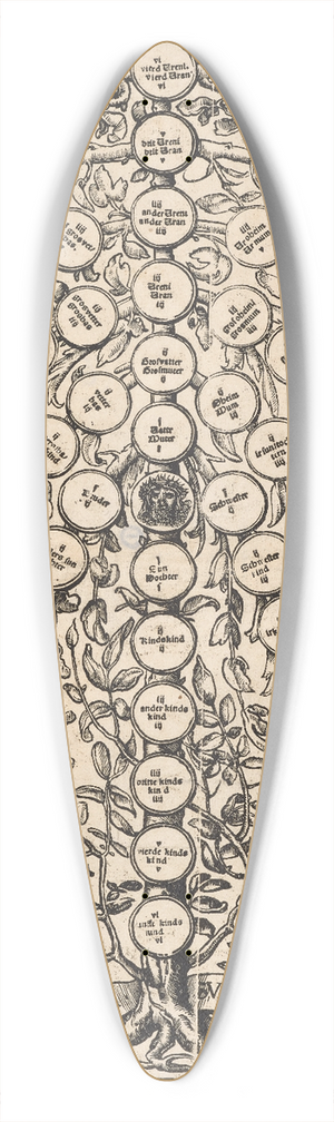 Hans Holbein The Younger - Genealogischer Baum 39.3 inch art pintail longboard deck