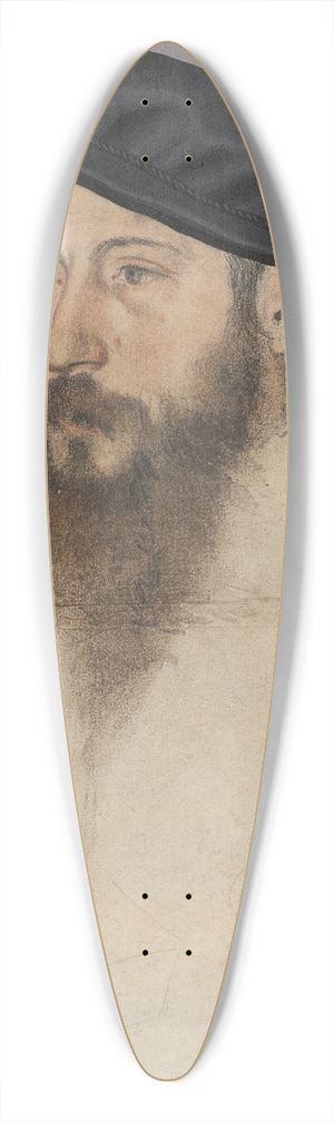 Hans Hug Kluber - Bildnis eines Mannes mit schwarzem Barett 39.3 inch art pintail longboard deck