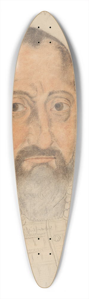 Hans Hug Kluber - Portrait of a bearded man 39.3 inch art pintail longboard deck
