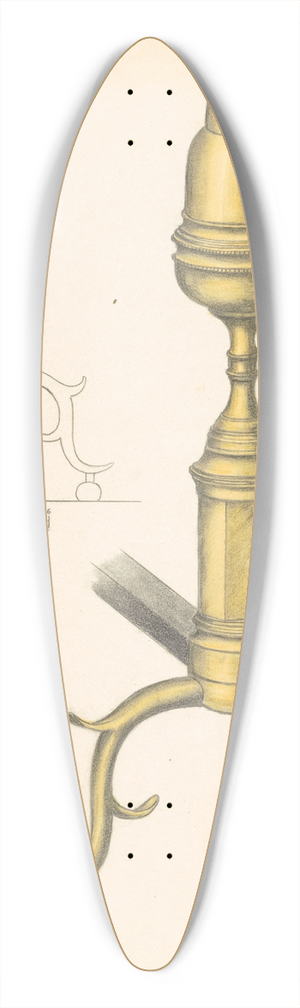 Hans Korsch - Andiron (one of pair) 39.3 inch art pintail longboard deck