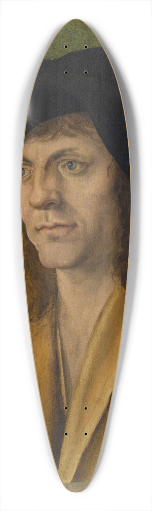Hans Leonhard Schufelein - Portrait of a man in a yellow jacket 39.3 inch art pintail longboard deck