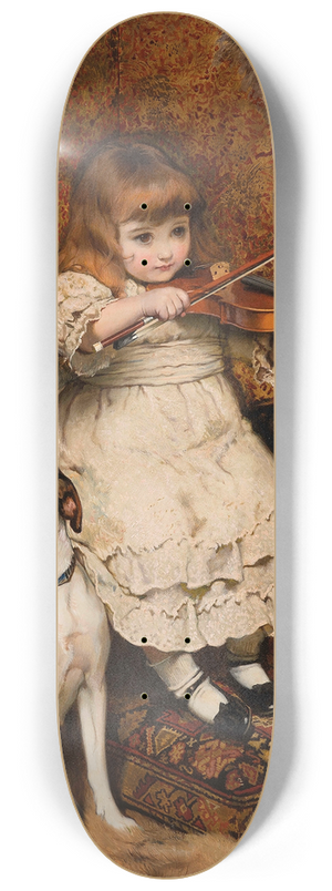 Charles Burton Barber - The little violinist 8.25 inch art skate deck