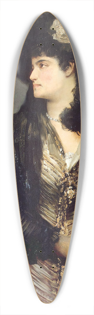 Hans Makart - Portrait Of A Lady 39.3 inch art pintail longboard deck