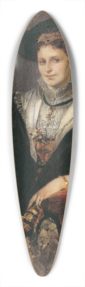 Hans Makart - Portrait Of Bertha Von Piloty 39.3 inch art pintail longboard deck