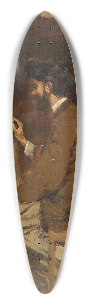 Hans Makart - Selbstbildnis Hans Makart vor Staffelei 39.3 inch art pintail longboard deck