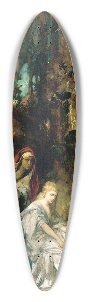 Hans Makart - Snow White Receives The Poisoned Comb 39.3 inch art pintail longboard deck