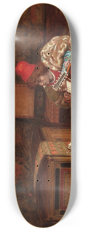 Charles Caryl Coleman - Boy with Lute 8.25 inch art skate deck