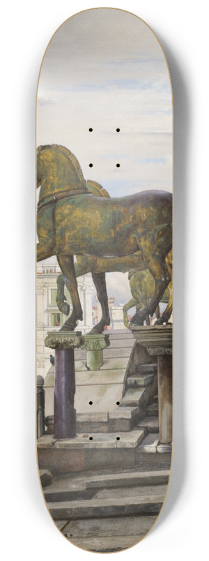Charles Caryl Coleman - The Bronze Horses of San Marco, Venice 8.25 inch art skate deck
