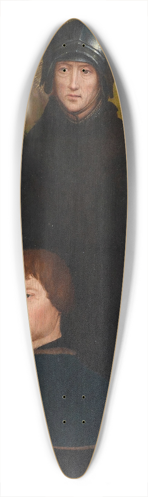 Hans Memling - Young Man at Prayer with St. William of Maleval 39.3 inch art pintail longboard deck