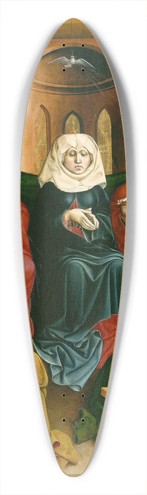 Hans Multscher - The descent of the Holy Spirit (Pentecost); The Wings of the Wurzach Altar (left panel) 39.3 inch art pintail longboard deck
