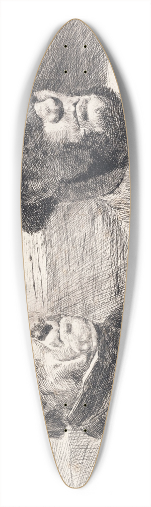 Hans Nikolaj Hansen - De to fyrkarle 39.3 inch art pintail longboard deck
