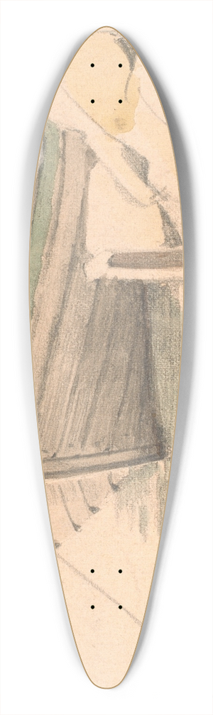 Hans Smidth - En robd 39.3 inch art pintail longboard deck