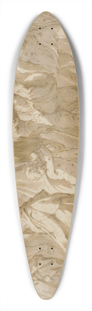 Hans Speckaert - Ein Zug von Mnnern, Frauen und Kindern, die Scke und Krbe tragen 39.3 inch art pintail longboard deck