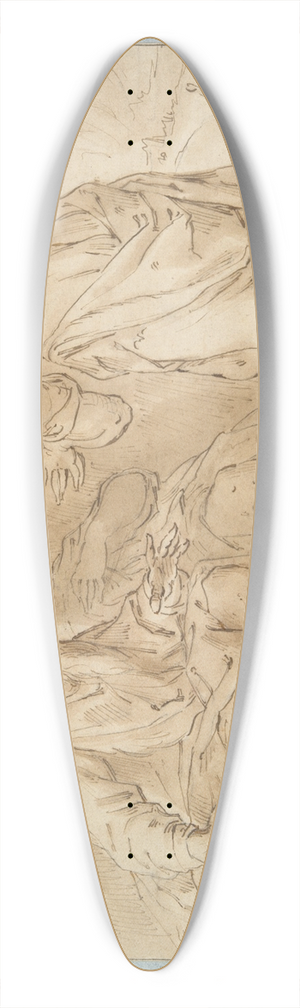 Hans Speckaert - Lot and hisDaughters 39.3 inch art pintail longboard deck