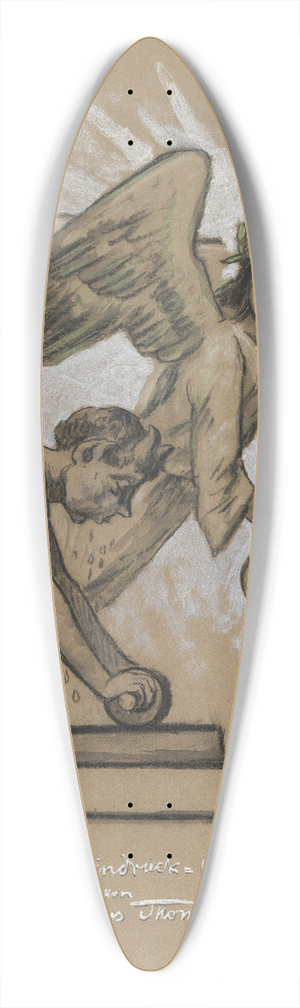 Hans Thoma - Allegorie des Steindrucks 39.3 inch art pintail longboard deck