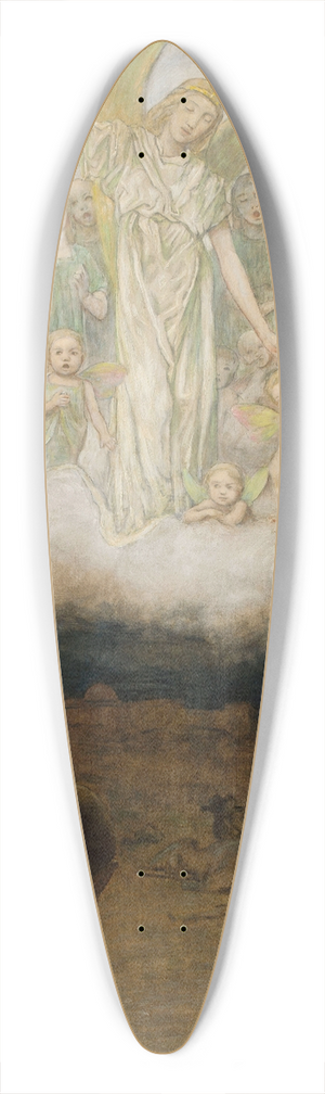 Hans Thoma - Annunciation to the shepherds 39.3 inch art pintail longboard deck Hans Thoma - Annunciation to the shepherds 39.3 inch art pintail longboard deck