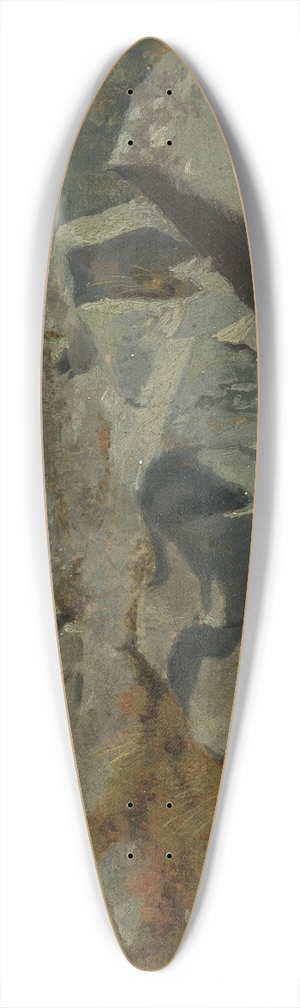 Hans Thoma - Blick auf Felsen und Hhenzge 39.3 inch art pintail longboard deck