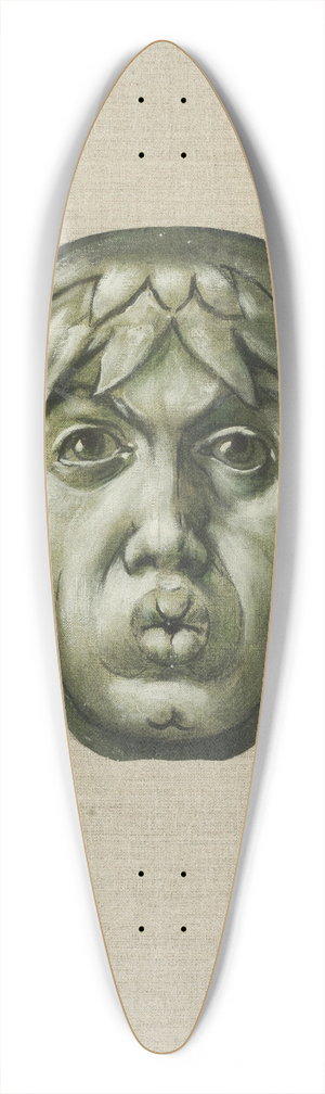 Hans Thoma - Blowing mask 39.3 inch art pintail longboard deck