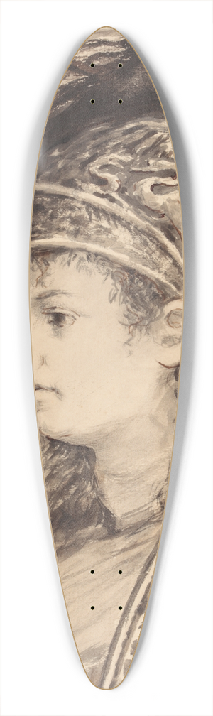 Hans Thoma - Brunhilda with Grane 39.3 inch art pintail longboard deck