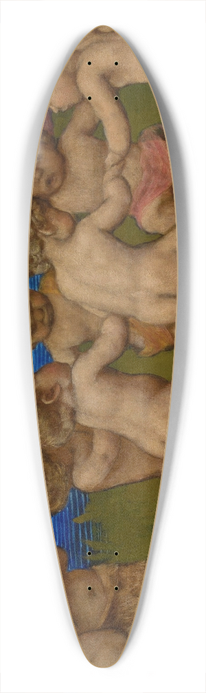 Hans Thoma - Dancing putta with a garland of roses 39.3 inch art pintail longboard deck