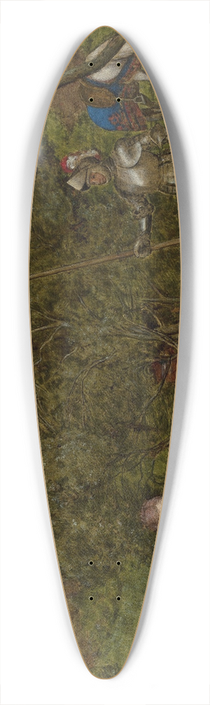 Hans Thoma - Fable  Knight 39.3 inch art pintail longboard deck