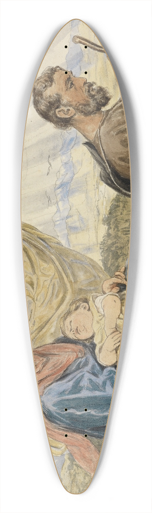 Hans Thoma - Flucht nach gypten 39.3 inch art pintail longboard deck